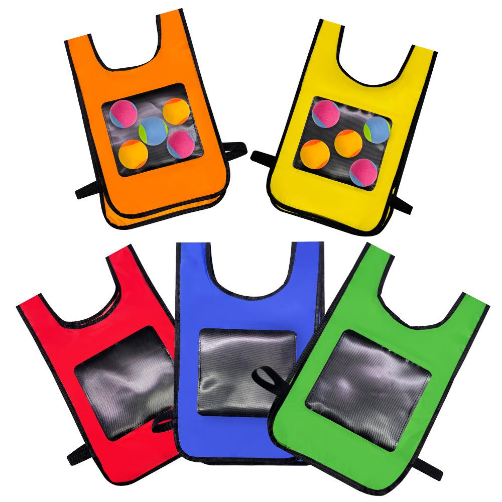 Kid's Sticky Ball Vest Set: Outdoor Parent-Child Dodgeball Game Toy