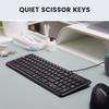 Perixx Tastatur Silent Click Pantograph Key Typ C xx 3 cm kompaktes Design mit Ziffernblock Schwarze Tastatur mit englischem Layout PERIBOARD-213C Typ-C