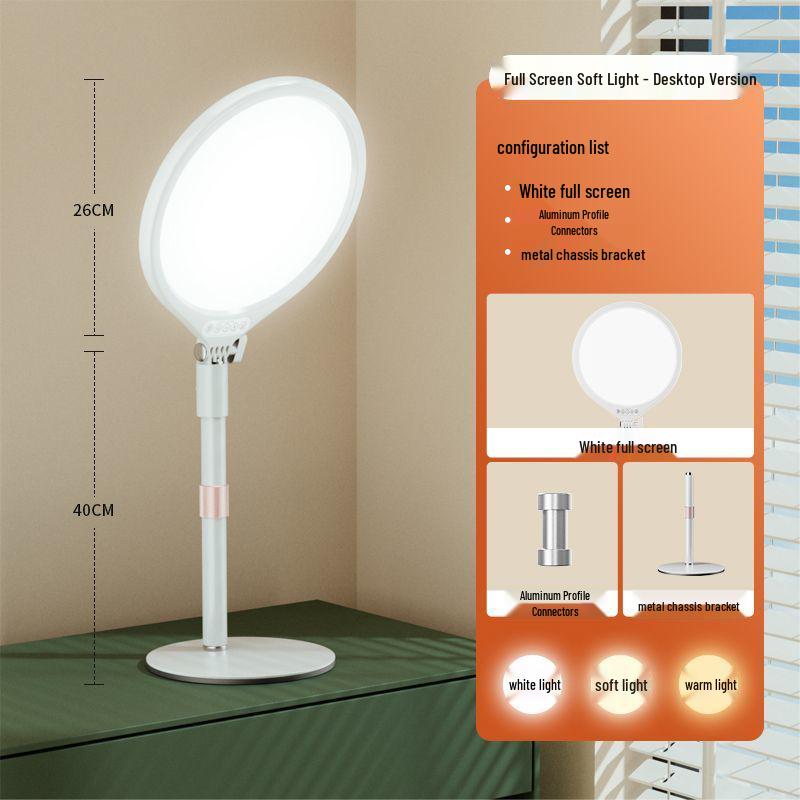 LED Shadowless Desktop Beauty Light: Full Screen Round Flat Panel for Indoor Photography