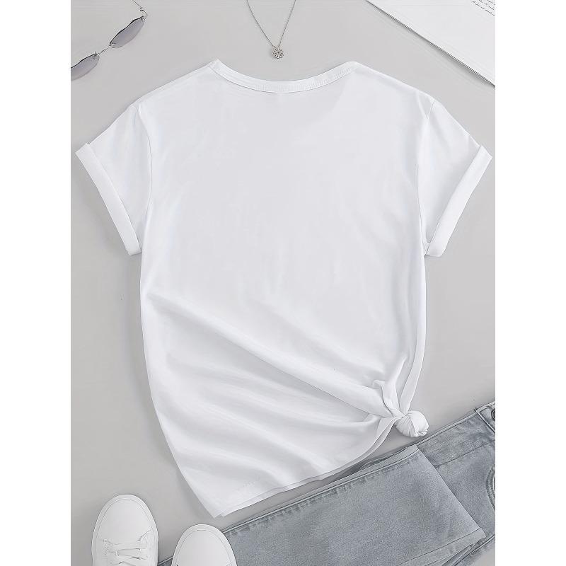 European Size Happy Australia Day Printed Round Neck T-Shirt, Casual Fashion Short Sleeve T-Shirt, Easy Care Material