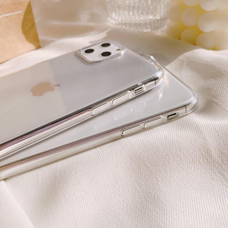 Funda Transparente para Teléfono Móvil IPhone15 16 Apple Xsmax Funda Protectora 11 Sencilla XR Color Sólido Minimalista Aplicable 14pro