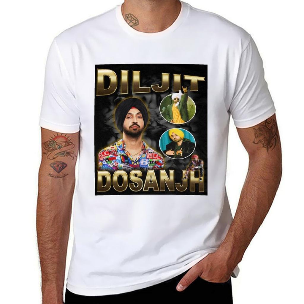Diljit Dosanjh Vintage Style Tshirt Simple Line Art Print Tee