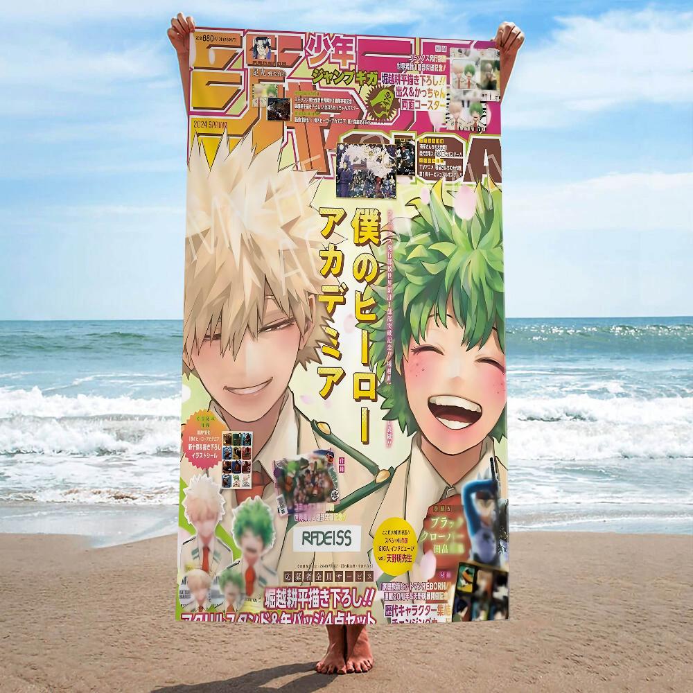 Anime B-Bakugo Katsuki Big Microfiber Beach Towels Quick Dry Towel Sand Beach Towels Pool Towel For Travel Swim Pool Yoga