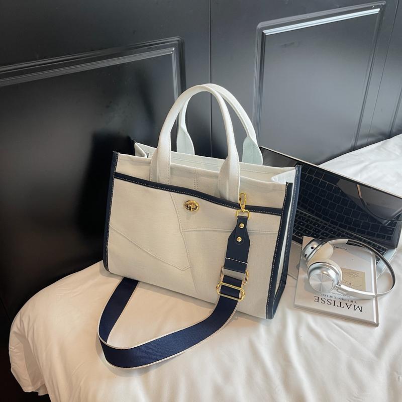 Patchwork Handbag Women's Contrast Color Stitching Shoulder Crossbody Bag Commuter Tote Bag