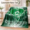 Custom Text Flannel Blanket Werder Bremen FC Print Warm Cozy Blanket Home Sofa Bedding