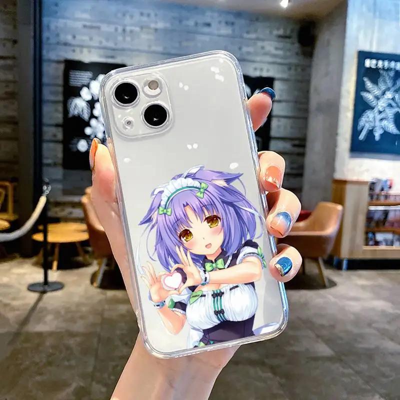 Chocola Nekopara Anime Phone Case For IPhone 16 15 14 13 12 11 Mini Pro Max X XR XSMax 7 8 Plus SE20 Transparent Cover