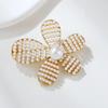 Full of Pearl Hollow Camellia Female Models Brooch Scarf Buckle Jewelry Clothing Accessories Female Long-Lasting Color Exquisite Hypoallergenic Brooch