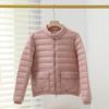 Lightweight down jacket for women, short slimming stand-collar white duck down winter new petite jacket