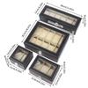 1 Stück Schwarze PU-Leder-Uhrenbox Vitrine Organizer Mit Glasdeckel mit Rahmen Und Herausnehmbarem Kissen Für Männer Und Frauen