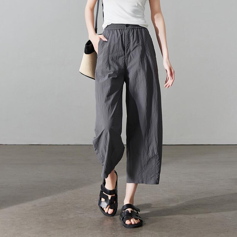 SOFSIL 2026 Summer High-Waist Loose Cropped Harem Pants 27/M