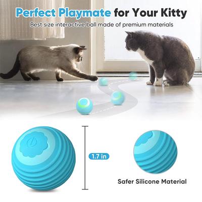 Interactive Automatic Cat Toy Ball Self-Play Rolling Ball with Smart Sensor Fun Entertainment for Indoor Kitten Alone Time