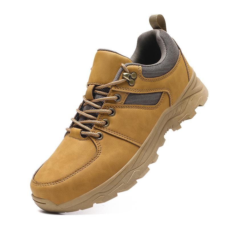 Mens Outdoor Waterproof Mountaineering Shoes Wear Resistant And Non Slip Hiking Casual Shoes Desert Male Hunting Waterproof Spor