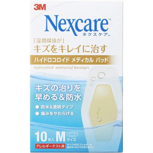 3M Nexcare Hydrocolloid Medical Pads, Medium, 10 Bandages (HCD10M) for Clean Wound Healing