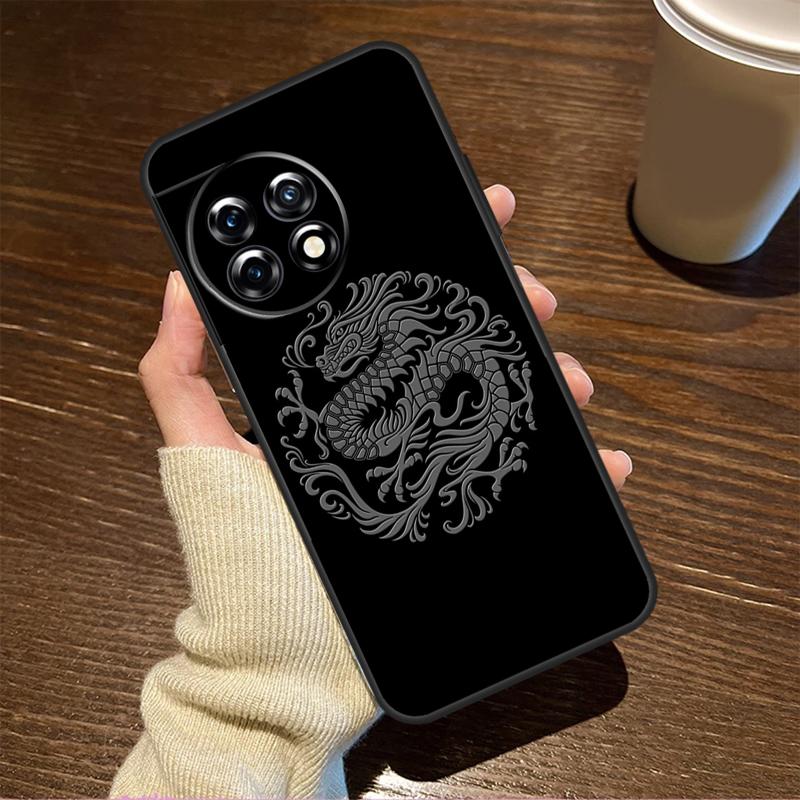 Chinese Style Crane Dragon For OnePlus 15 13 12 11 15R 13R 12R 8T 10T 13T Case For OnePlus Nord 5 CE 2 3 4 Lite N20 N30
