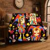 Cartoon Amizing Digtal Circus Pomni Soft Flannel Throw Blanket,Cozy Blanket for Bed,Couch,Sofa,Bedroom,Living Room,Picnic Kid