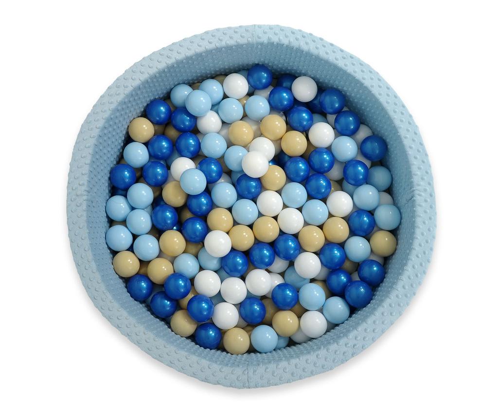 Minky dry pool H-30 cm with 300 balls - misty blue
