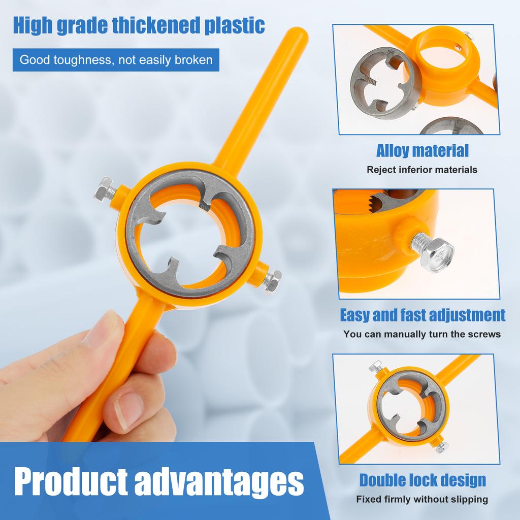 Werkzeuge zur Herstellung von PVC-Gewinden, runder Matrizensatz für Kunststoffrohre, Gewindemacher, manuelle Gewindeschneidwerkzeuge für PVC-Wasserrohre