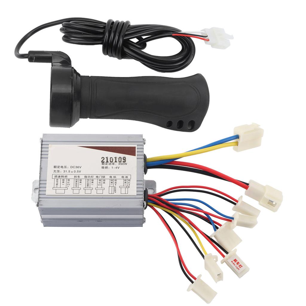 36V 350W Colorful Heads Electric Bicycle Controller and Lengthen Cable Throttle Grip Set
