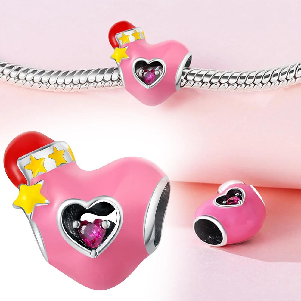 Copper Christmas Charms Series Christmas Love Hat Tree Socks Garland Beads For Women'S Bracelet Diy Jewelry Gift