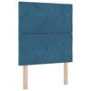 Box Spring Bed with Mattress Dark Blue 200 x 80 cm Velvet