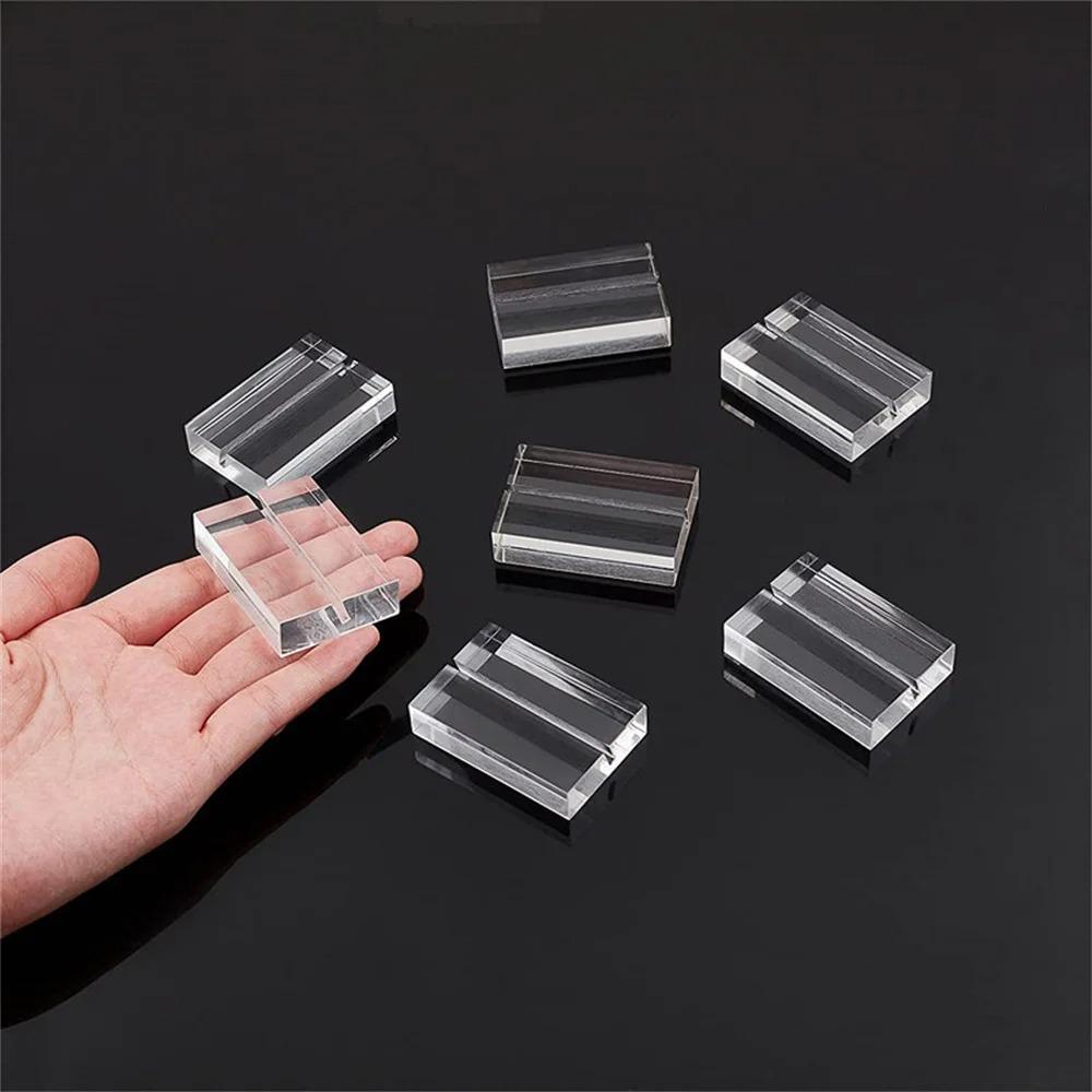 Blank Place Card Holder Clear Table Number Stands Transparent Sign Holder  Anniversary Celebration