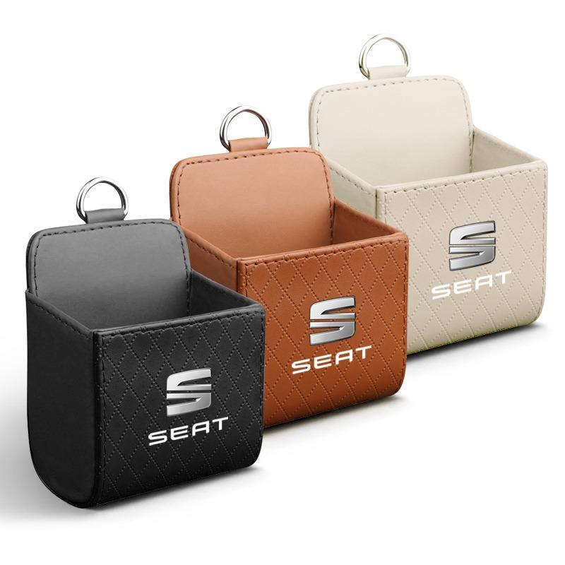 Car Interior Storage Bag Air Outlet Debris Bag Hanging Organizer Box for SEAT Cordoba Alhambra MK3 Leon 5F Ibiza 5 6 MII Altea Toledo 3