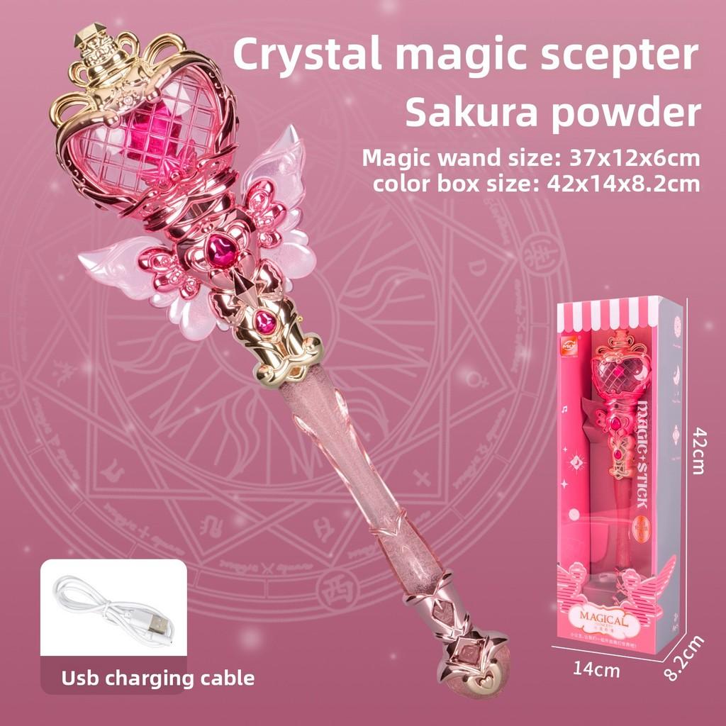 Girl Light Sound Crystal Magic Wand With Music And Flashing For Children Entertainment Play
