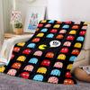 1Pc Pacman Classic Gameplay Blanket For Couch Bed Plush Cozy Fuzzy Blanket Super Soft Warm Blankets For Fall And Winter 091889