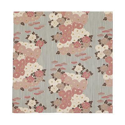 Noren Large Furoshiki X 30cm Flower Pink Made In Machine Interior Japanese Kimono Print (100cm Wide) (Retro Beige) - Japan, 100% Cotton, Washable,