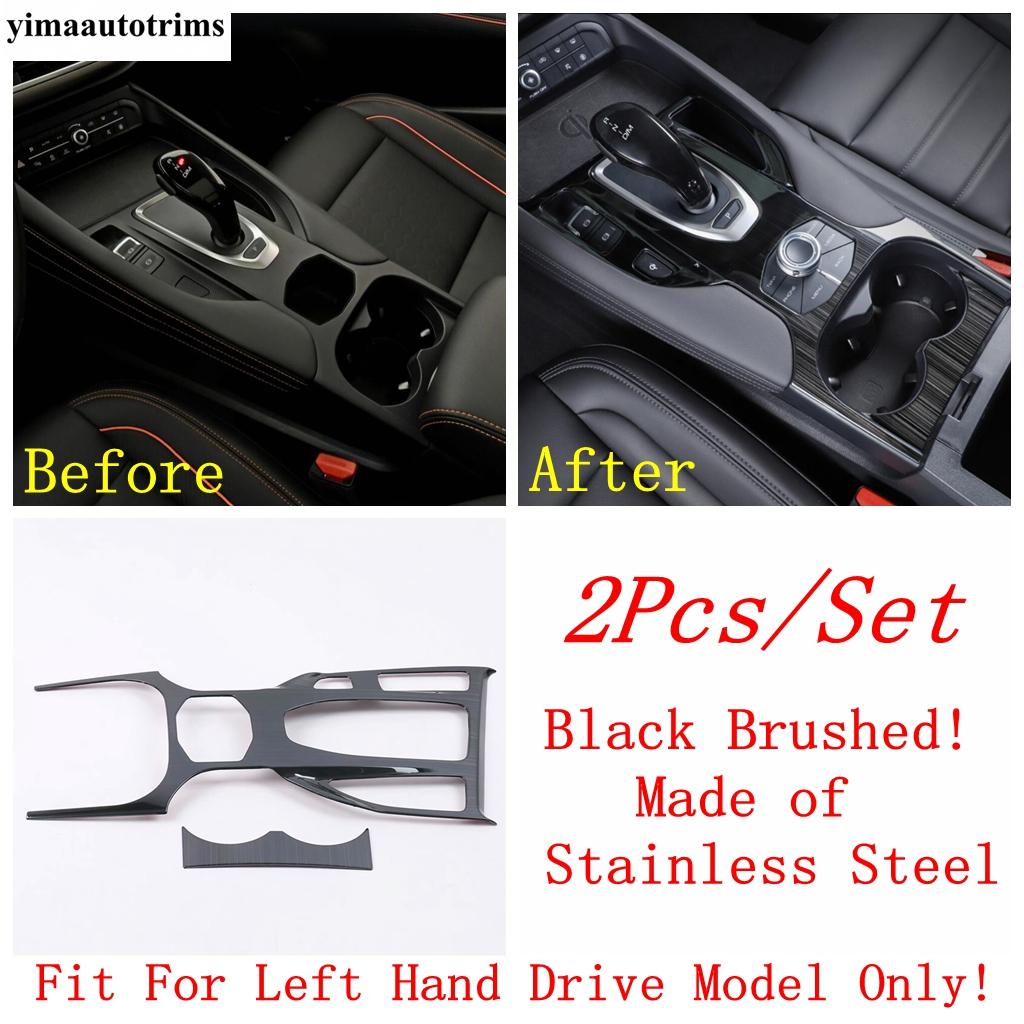 

Декоративная накладка на панель переключения передач центральной консоли, рамка подстаканника Для Haval F7 F7X 2018 - Аксессуары из нержавеющей стали Black Brushed