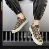 Men's Graffiti Prints Canvas Sneakers  Spring Autumn Breathable Fashion Vulcanize Shoes Outdoor Lace Up Men Casual Shoes