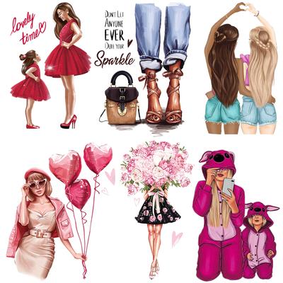 Fashion Patch Thermo Sticker On Clothes Woman Child Patches For T-Shirt Iron On Transfer For Clothing Stripe Applique Thermal