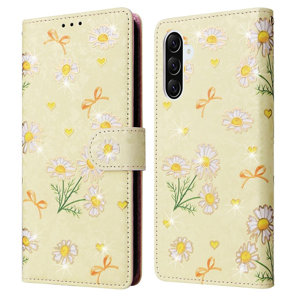 For Samsung Galaxy A37 5G Case RFID Blocking Flower Leather Phone Cover
