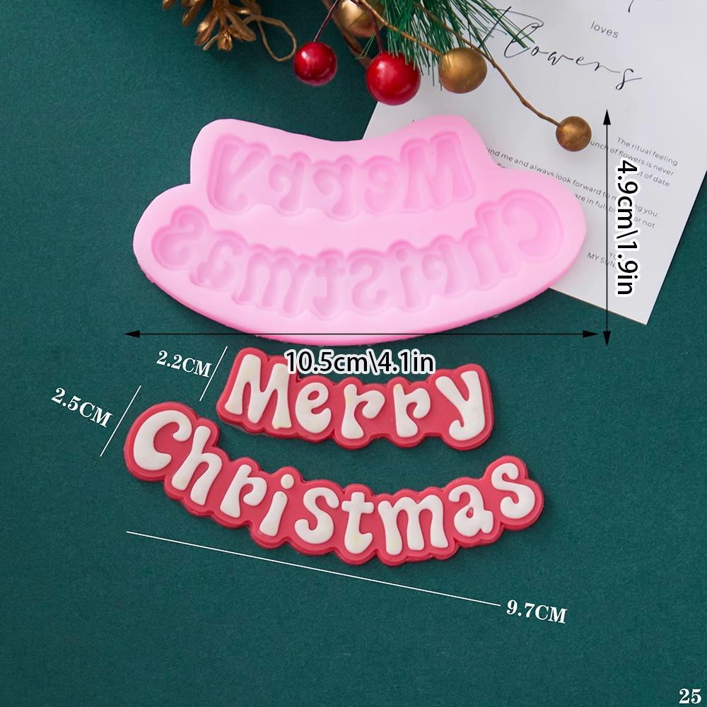 2025 Christmas Cartoon Snowman Tree Merry Christmas Silicone Cake Mold