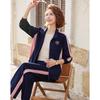 Pasite Women's 2025 Autumn Colorblock Lapel Tracksuit Set