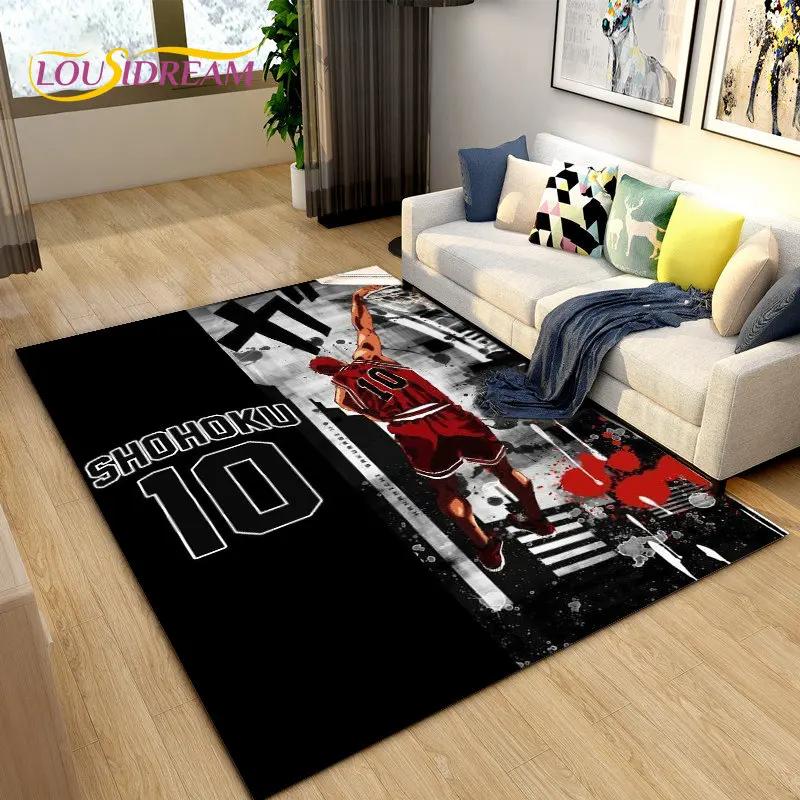 Slam Dunk Japonia Anime Kreskówka Dywan Obszarowy, Dywanik Dywanowy do Salonu Sypialni Sofa Wycieraczka Dekoracja, Mata Podłogowa Antypoślizgowa do Zabawy dla Dzieci