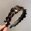 Pearl Fishbone Braid Non-Slip Fluffy Headband - Versatile Age-Reducing Hair Accessory