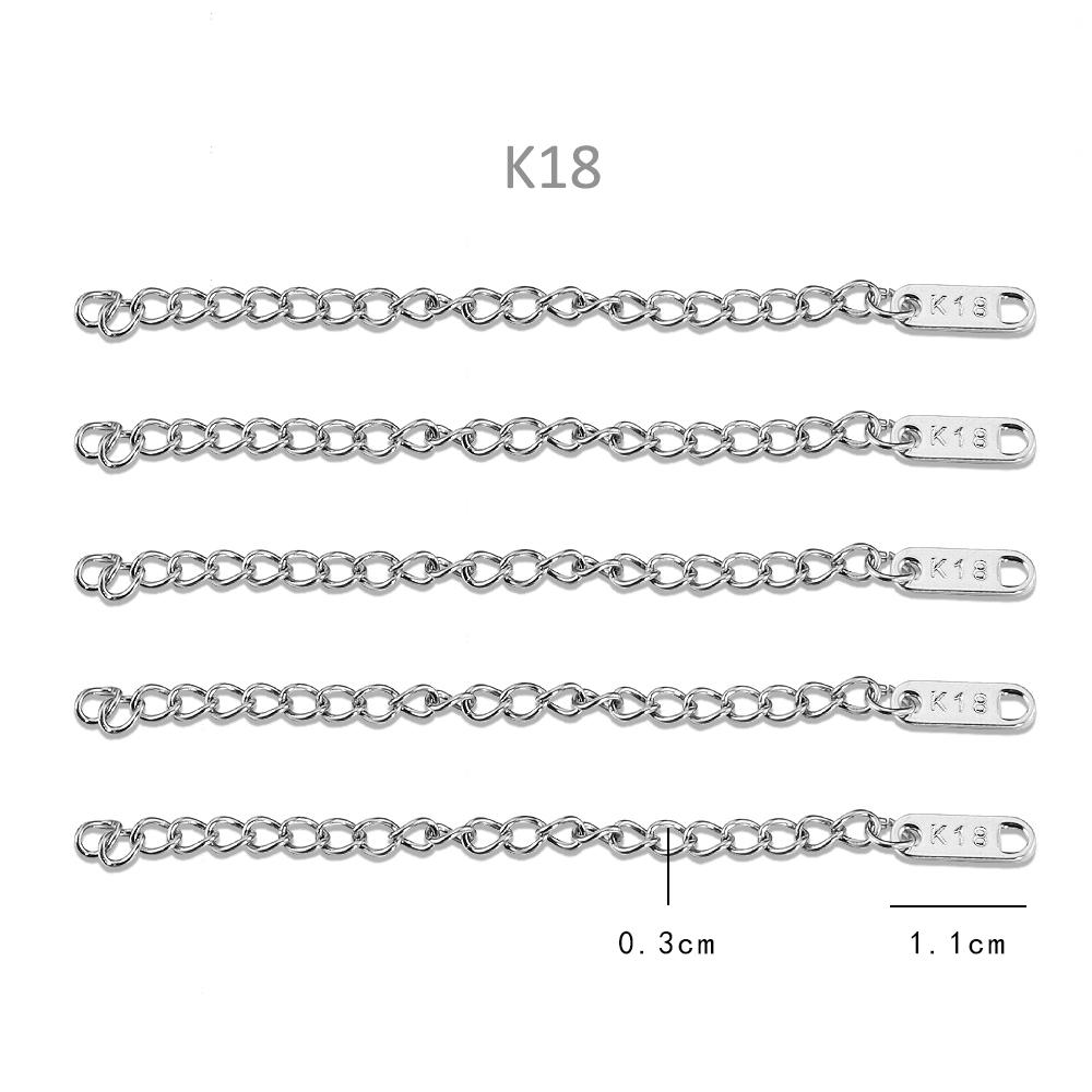 20pcs 10pcs 6cm Stainless Steel Extension Chain Extended Connector Tail Chain for Bracelet Necklace DIY Jewelry Making Findings