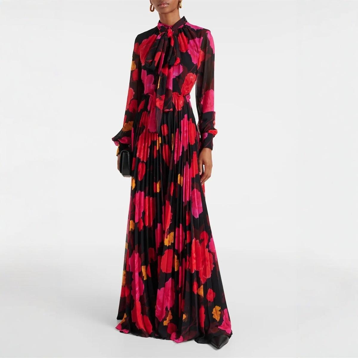 Spring and summer new long-sleeved retro
