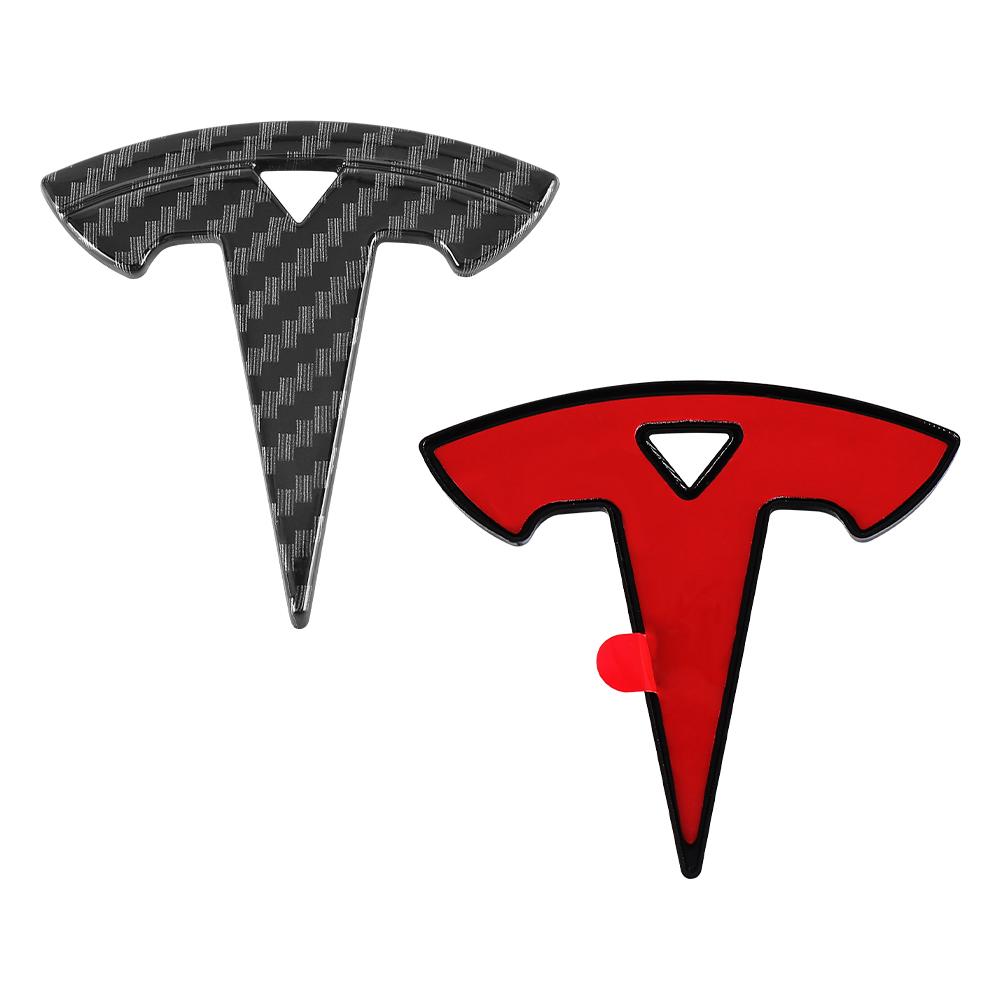 WDYEA1 1Pc ABS Car Steering Wheel Center Emblem Sticker Decal Interior Decoration For Tesla Model 3 Model S Model X Y SpaceX Accessorie
