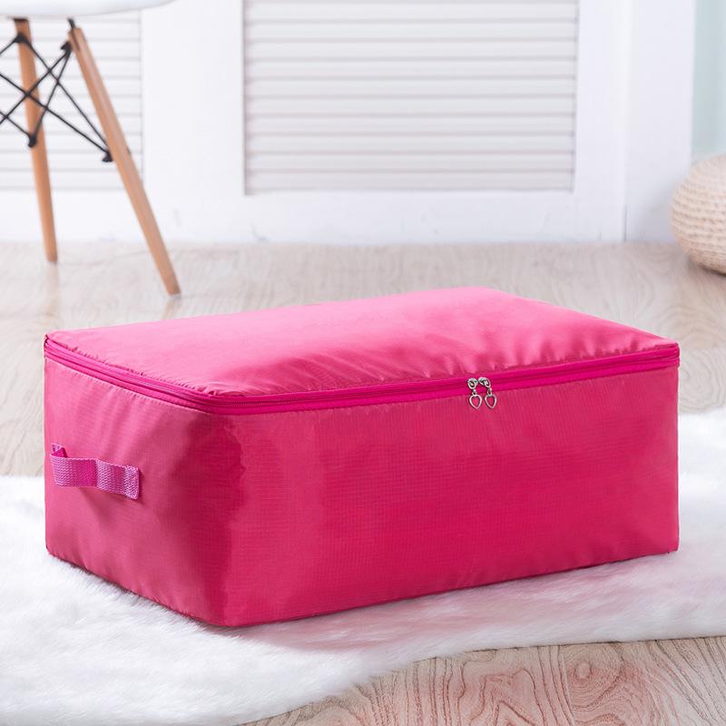 Plain Color Oxford Fabric Clothes Storage Bag Foldable Quilt Dust-Proof Storage Bag Wardrobe Tidy Organizer Home Storage Supplie