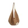 Casual Handmade Crochet Underarm Bag Hollow Out Large Capacity Mesh Tote Knitting Weaving Beach Bag for Shopping
