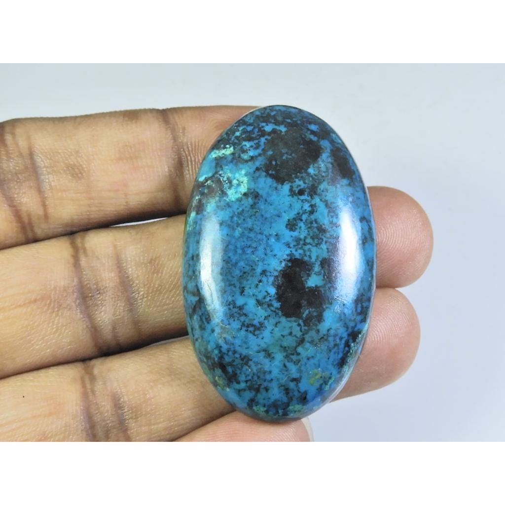 28X47X08MM Natural Shattuckite Oval Shape Cabochon Loose Gemstone 112Cts. D-127