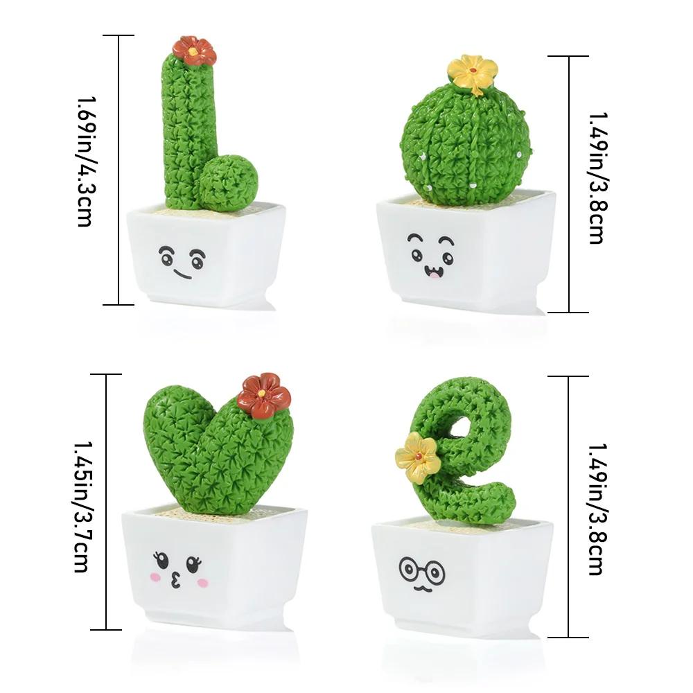 Garden Decoration Crafts Dollhouse Supplies Micro Landscape Figurine Micro Ornaments Cactus Miniatures Cactus Flower Figurines