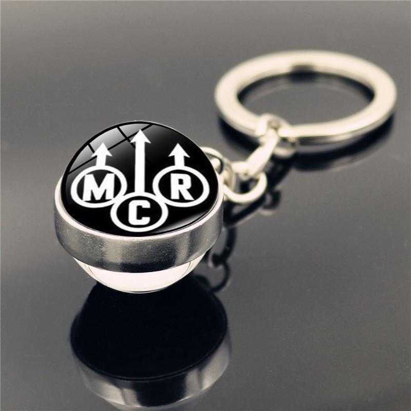 

Zinc Alloy Drum Design Keychain With Double-sided Glass Pendant Unique Music Gift XSWX22592