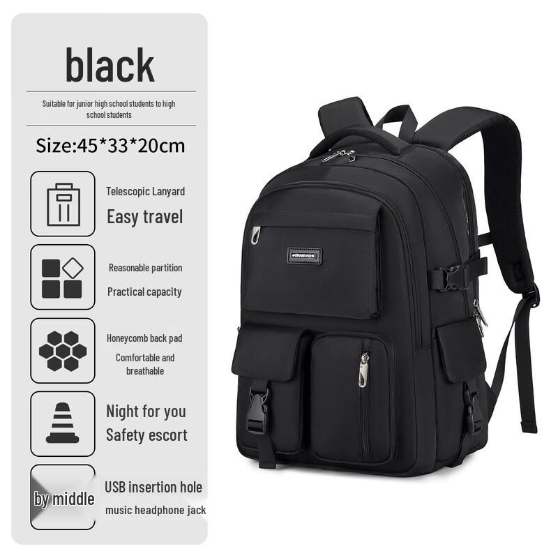Women s Stylish Black Backpack