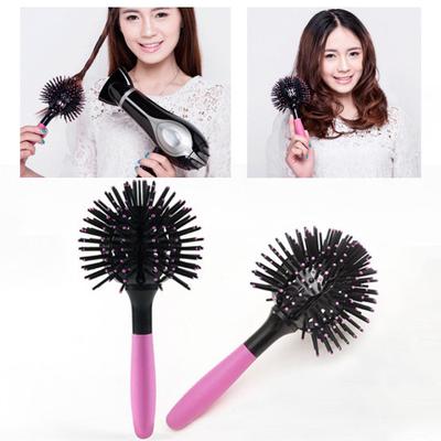 Bomb Curl Comb 3D 360 Degree Brush for Plastic Head Hair Styling Massage Spherical Salon