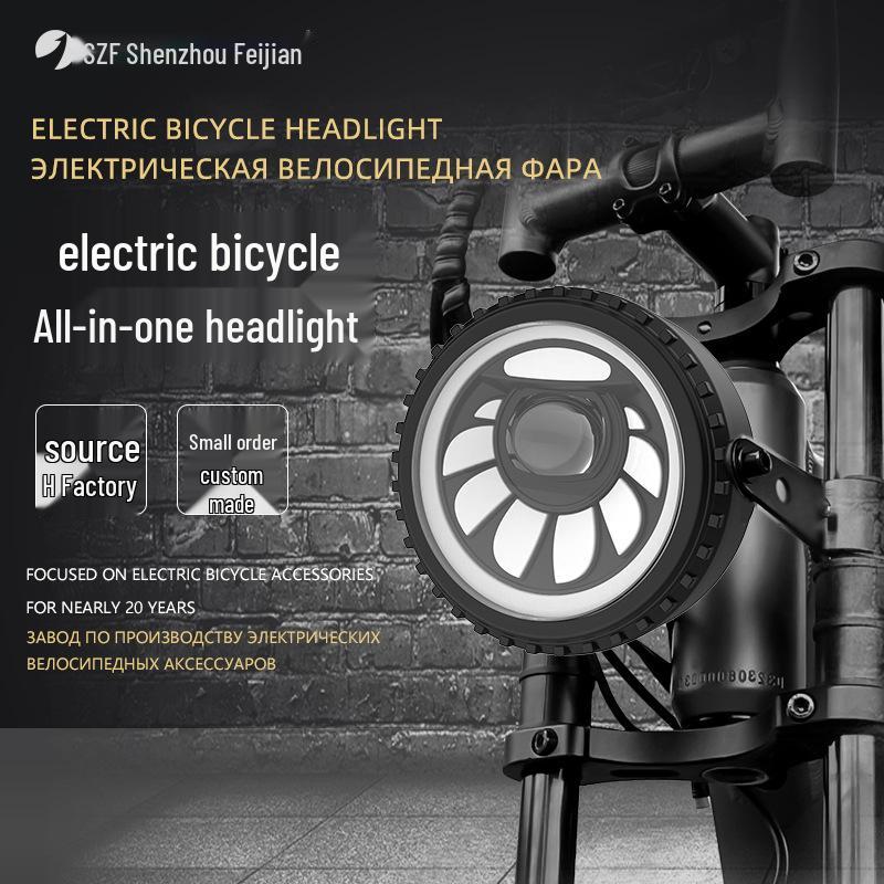 48V High-Intensity Car-Snowmobile Headlight, Laser-Enhanced, CE Certified, Customizable ABS Material