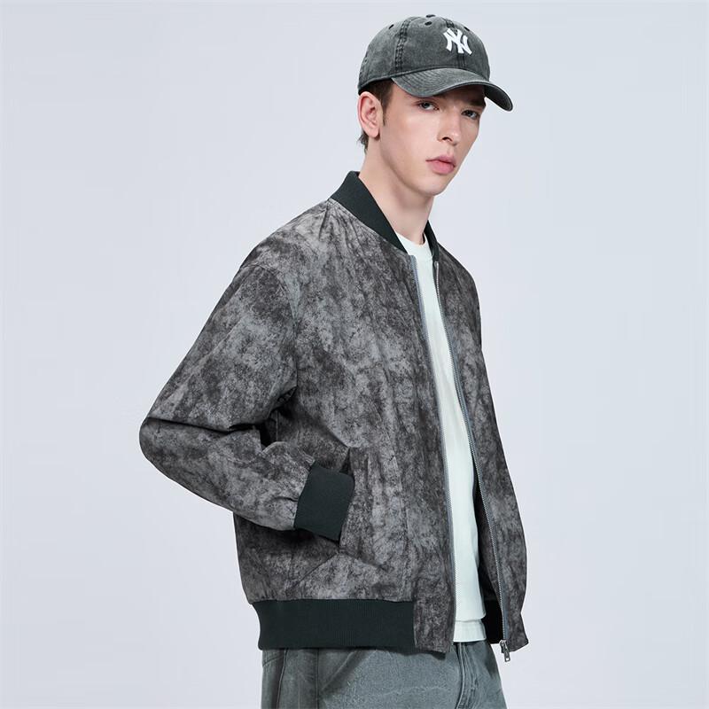 Mark Fairwhale Herren Batik Distressed Baseballkragenjacke