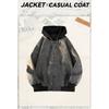 Spring and Autumn Trendy Brand High Street Fashion Contrast Color Stand Collar Jacket Men's Loose and Versatile Casual Jacket